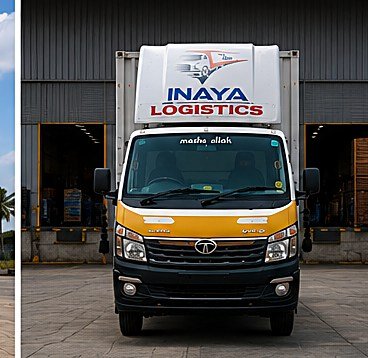 Tata Intra box truck at a loading dock