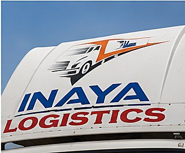 Inaya Logistics branding on a truck cab